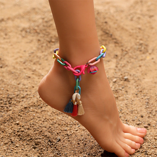 Tassel Shell Creative Design European And American Fashion Anklet