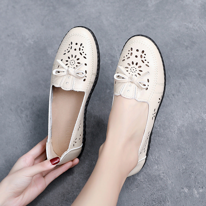 Summer Mom Shoes Women's Breathable Sandals Soft Bottom Casual Hollow Out