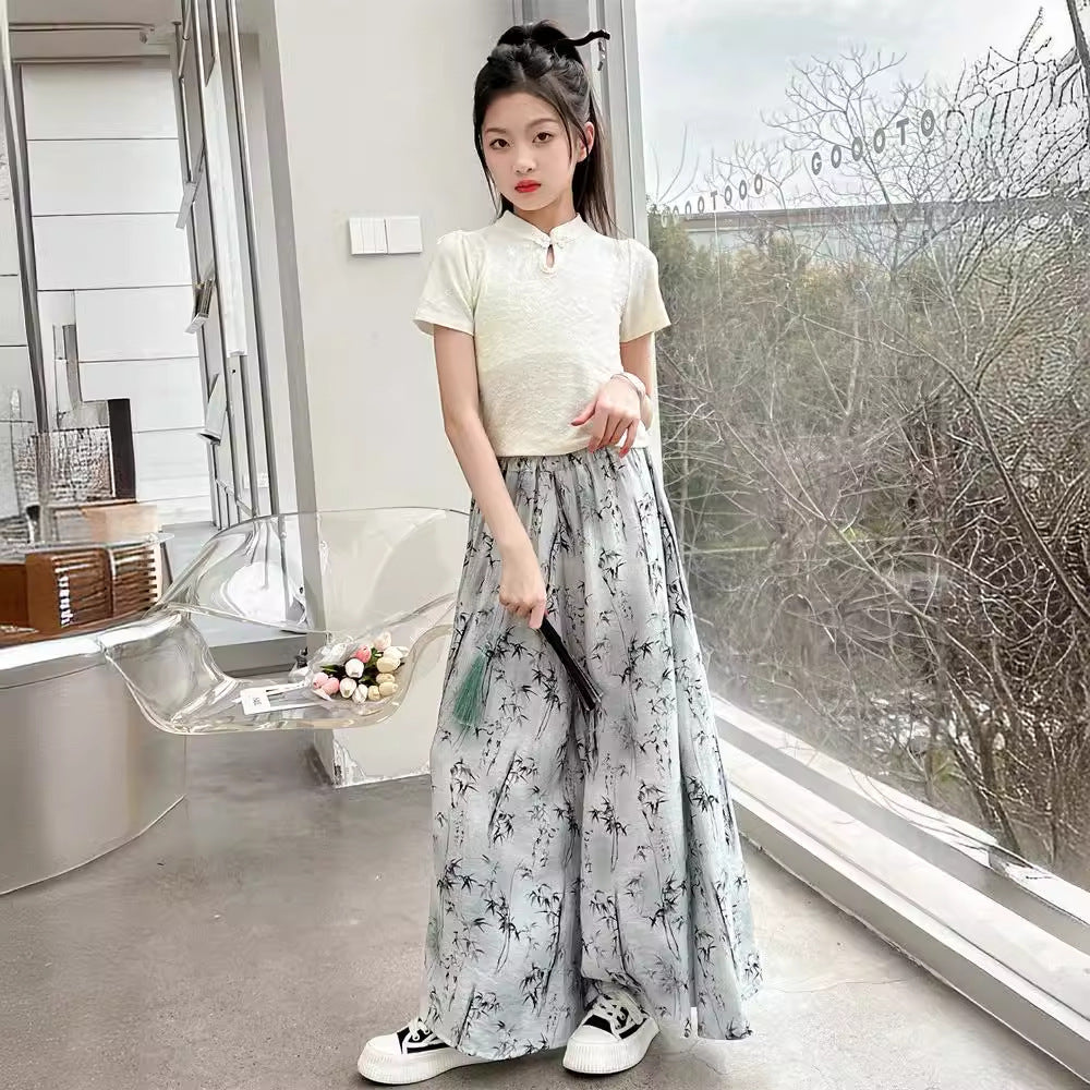 new style girl's suit summer clothes