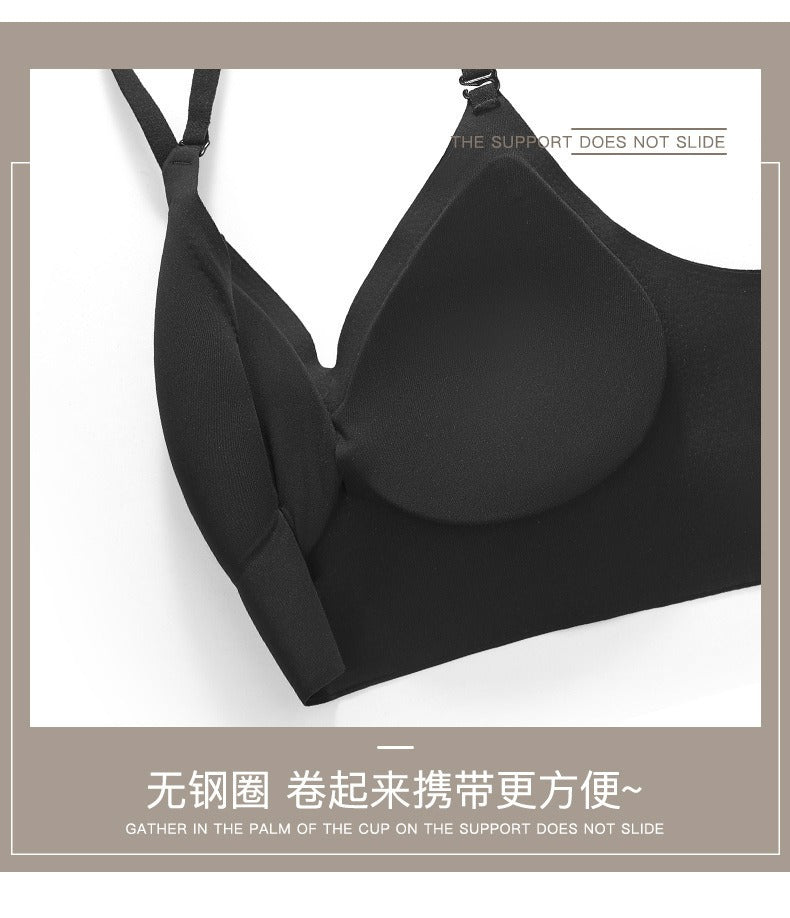 U-shaped beautiful back underwear for women with small chest gathered