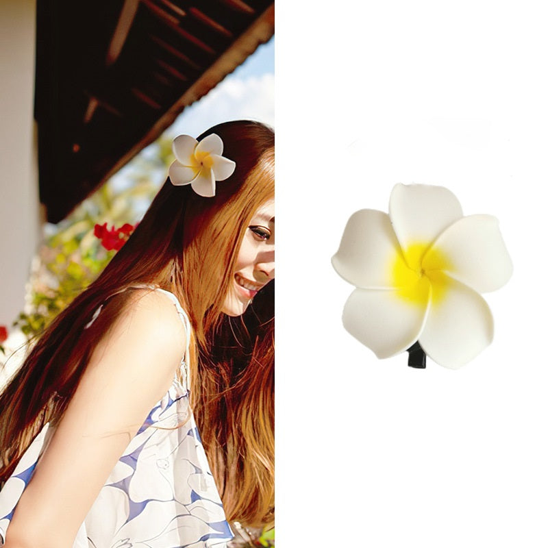 Dai costume seaside vacation plumeria hairpin travel photo headdress flower side clip small fairy hairpin