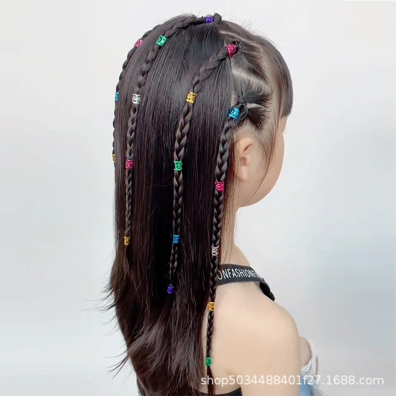 Hair buckle dreadlocks Microfiber buckle girl sweet cool trendy hip-hop punk hair accessories ring  (Available)