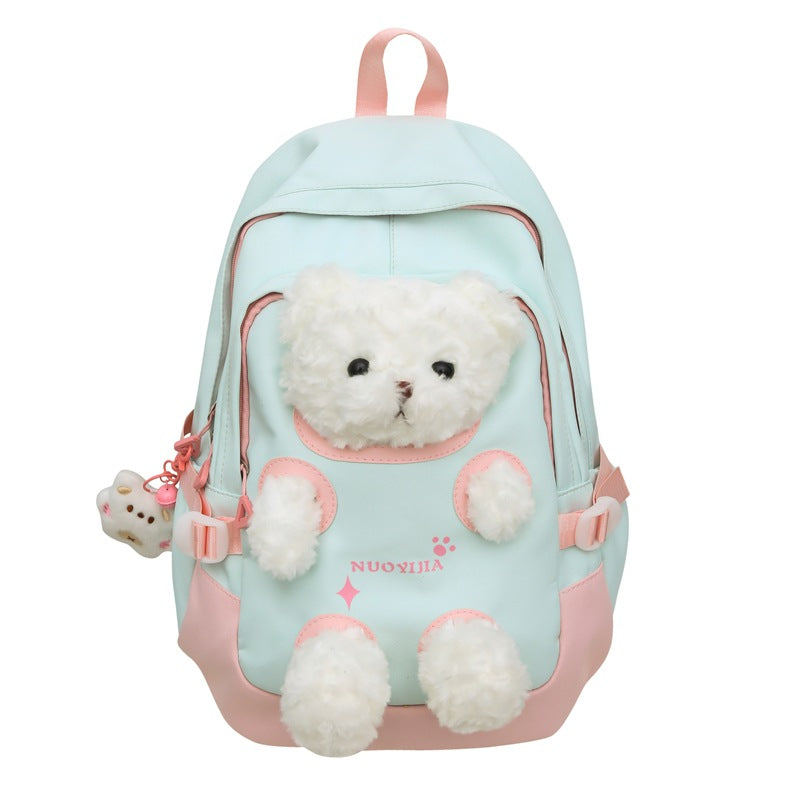 Cute Bear Schoolbag Junior High School College Backpack