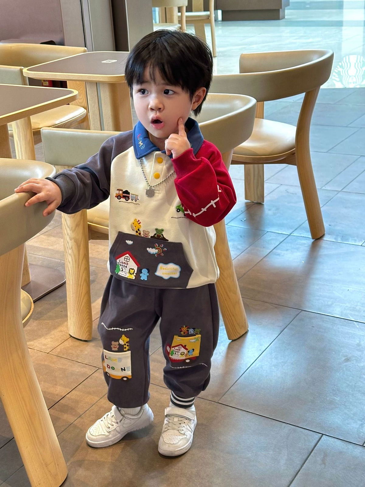 Children's Sweatshirt Set 2026 Autumn Season Small and Medium-Sized Children's Sweatshirt and Sweatpants Two-Piece Set in Stock Children's Sweatshirt Set