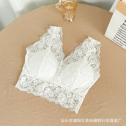 Lace Sexy Bras For Women Tube Top Gathering Bra