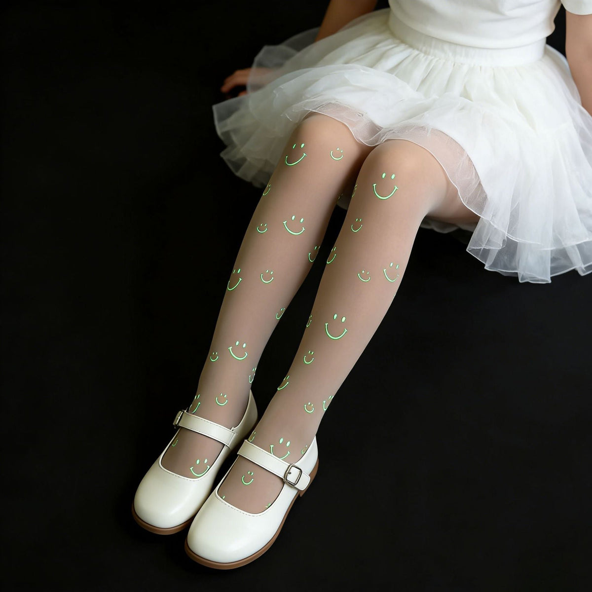 Children's Luminous Stockings, Girls' Leggings, Printed Pantyhose, Heart, Butterfly, Smiley Face, Girl Baby, Luminous Thin Style