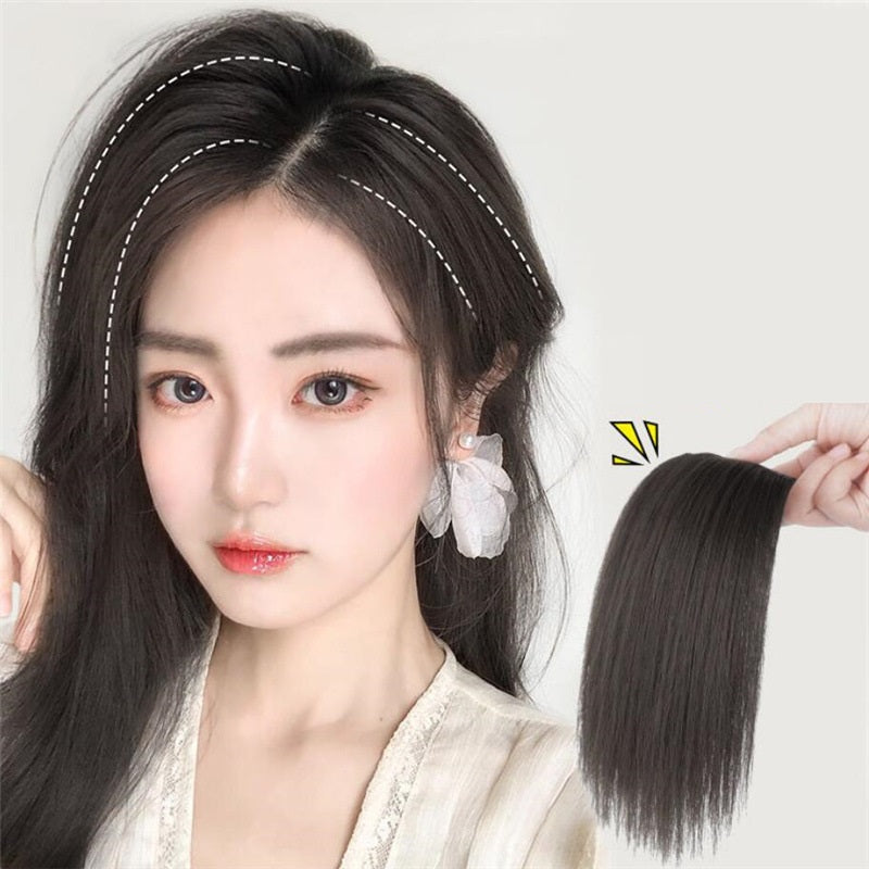 Wig piece hair root fluffy pad hair piece on both sides thickening hair volume invisible hair extension one-piece head hair