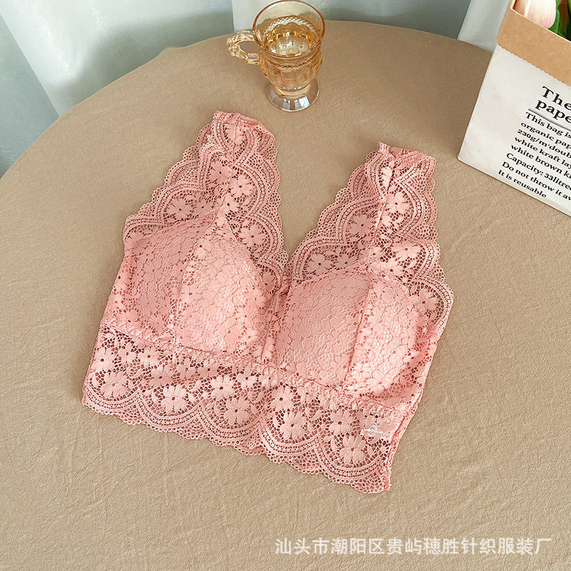Lace Sexy Bras For Women Tube Top Gathering Bra