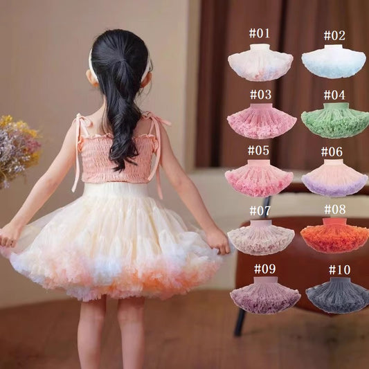 Girls summer hot style skirt children's tutu skirt mesh skirt cake (Pre Order)