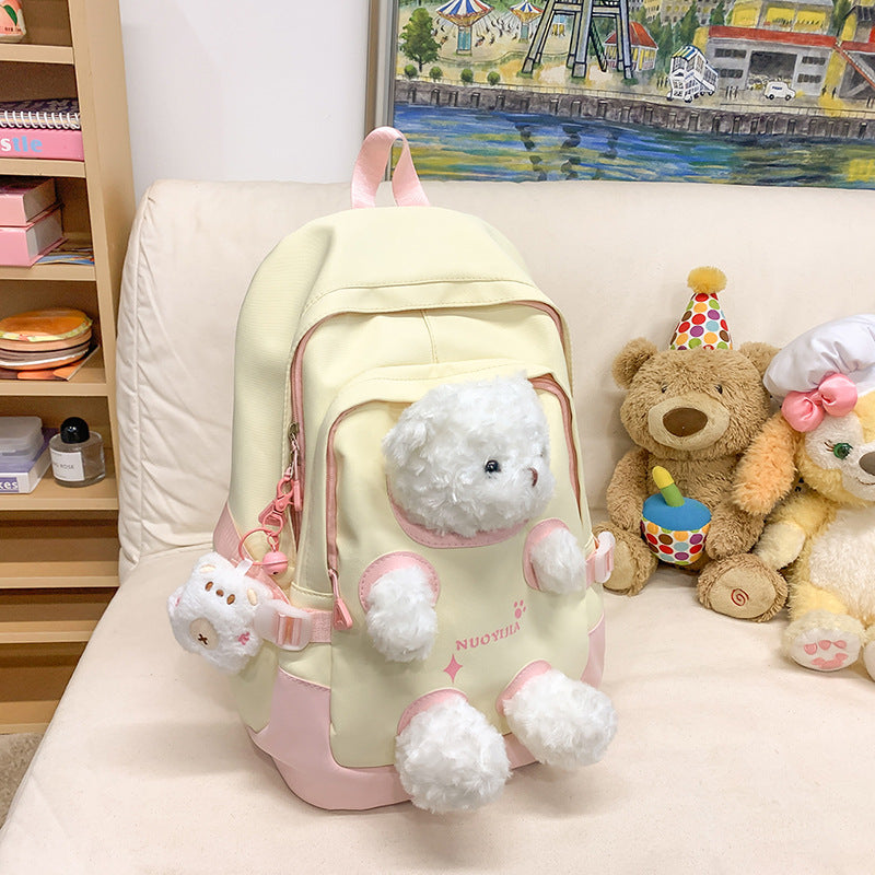 Cute Bear Schoolbag Junior High School College Backpack