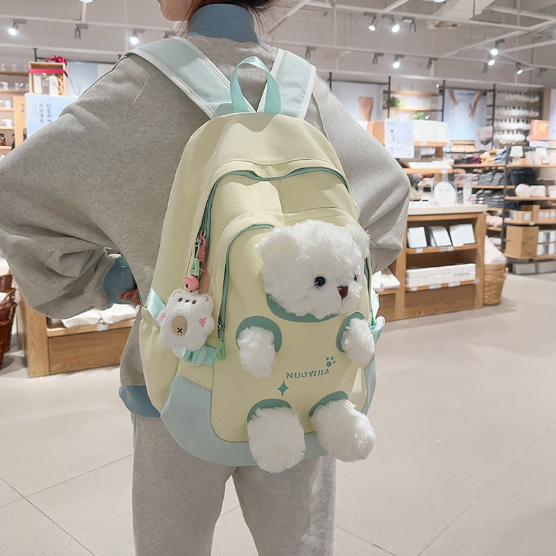 Cute Bear Schoolbag Junior High School College Backpack