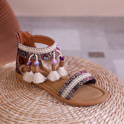 Bohemian flat sandals for women