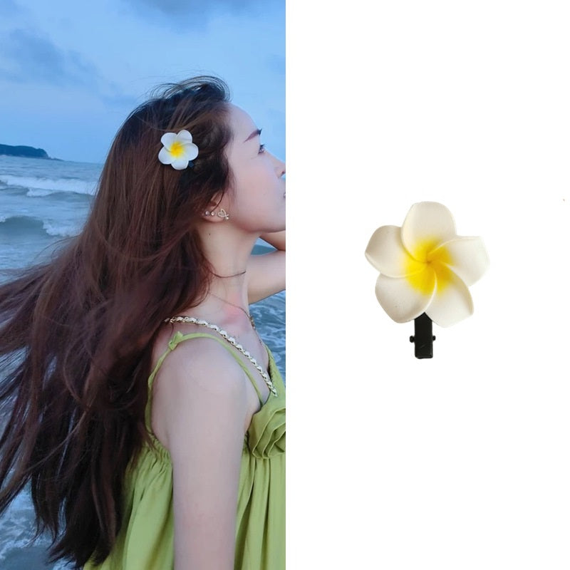 Dai costume seaside vacation plumeria hairpin travel photo headdress flower side clip small fairy hairpin