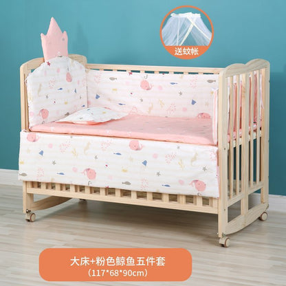 Baby Cot Baby Bed Children's Crib With Mosquito Net