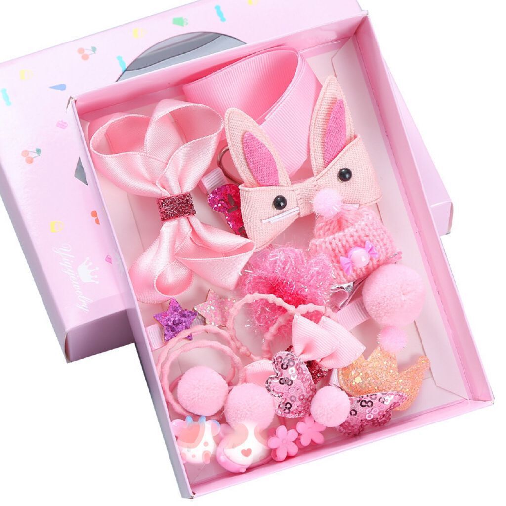 lovely Princess Kids Hair Clips 18pcs/set with gift box packaging