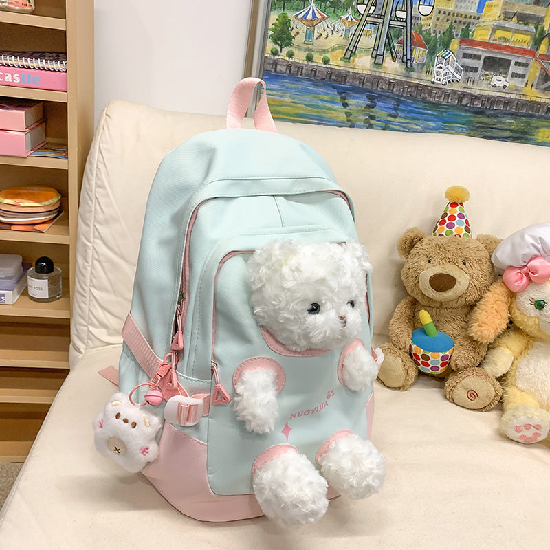 Cute Bear Schoolbag Junior High School College Backpack