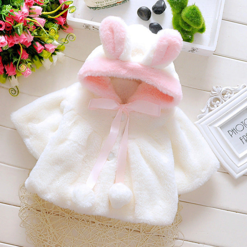 Winter new classic little rabbit shawl sweater jacket for girls (Available)