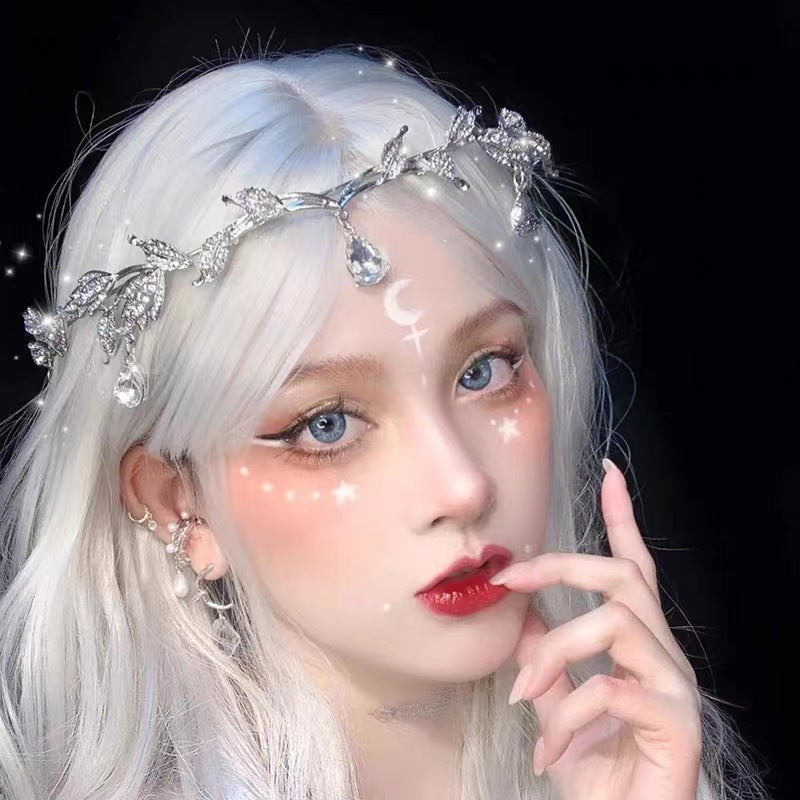 Exotic retro temperament tassel headdress female new rhinestone high-grade headband headband bridal crown hair accessories  (Available)