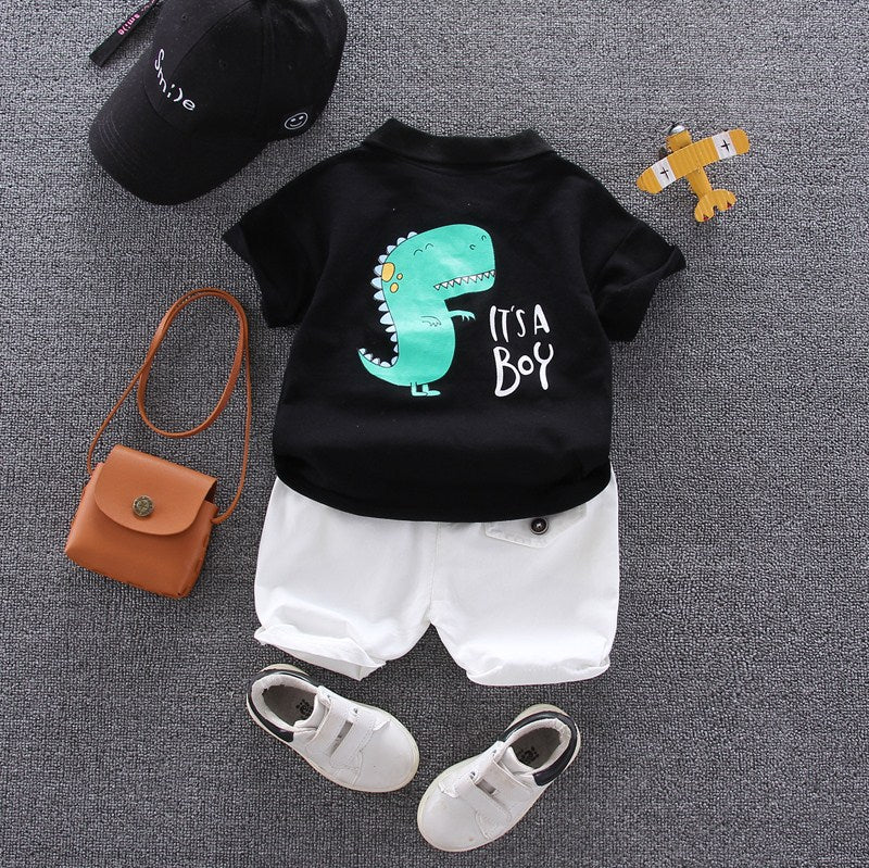 Summer Fashion Baby Boy Clothes Sets T-shirt  Toddler Casual Clothing Suits Children Kids Boys Outfits Suit