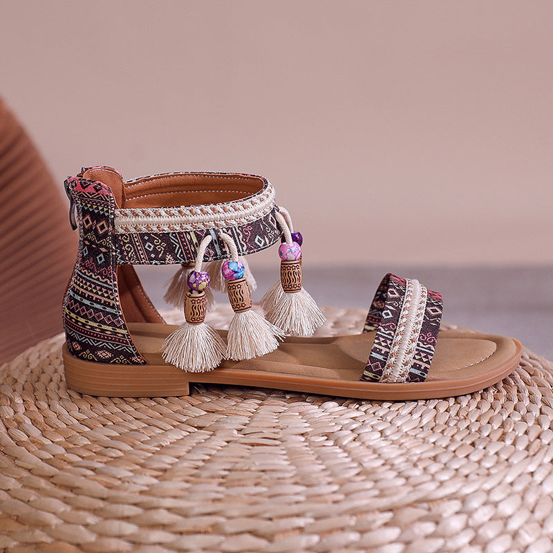 Bohemian flat sandals for women