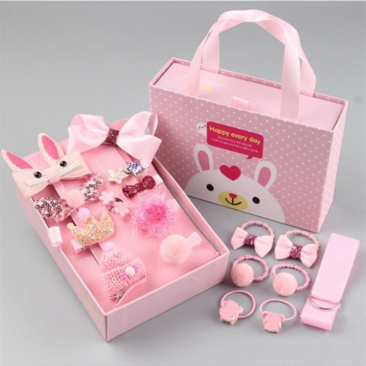 lovely Princess Kids Hair Clips 18pcs/set with gift box packaging