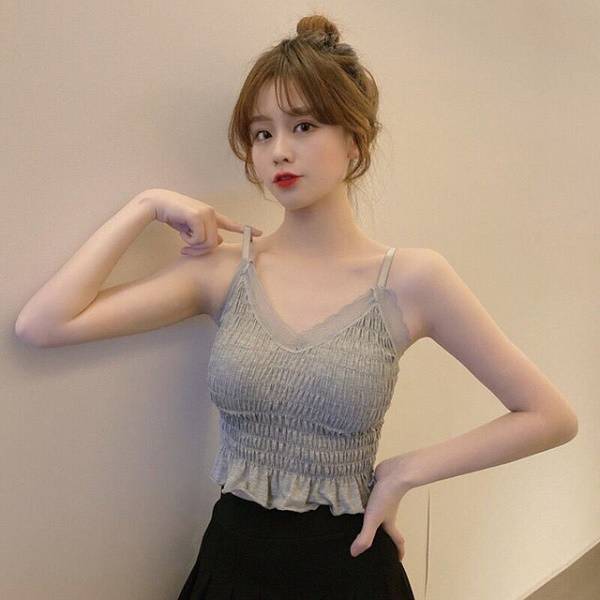 Lace Camisole Female Threaded Chest Pad Tube Top Outer Wear Bottoming Women Clothes