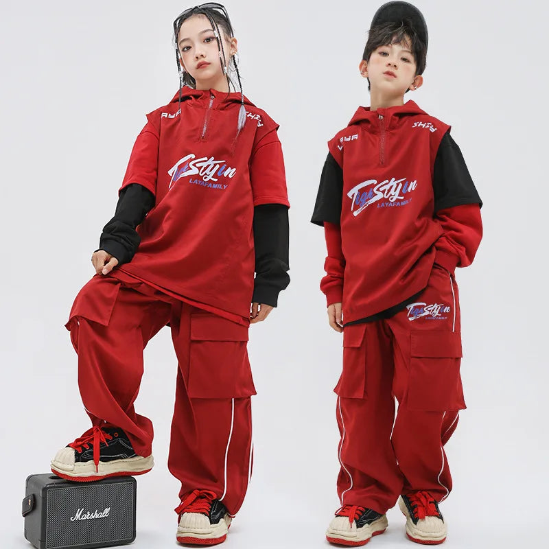 Street Dance Children's Trendy Clothing, Girls' Jazz Dance Clothing, Hip-hop Boys' Sets, Runway Performance Costumes