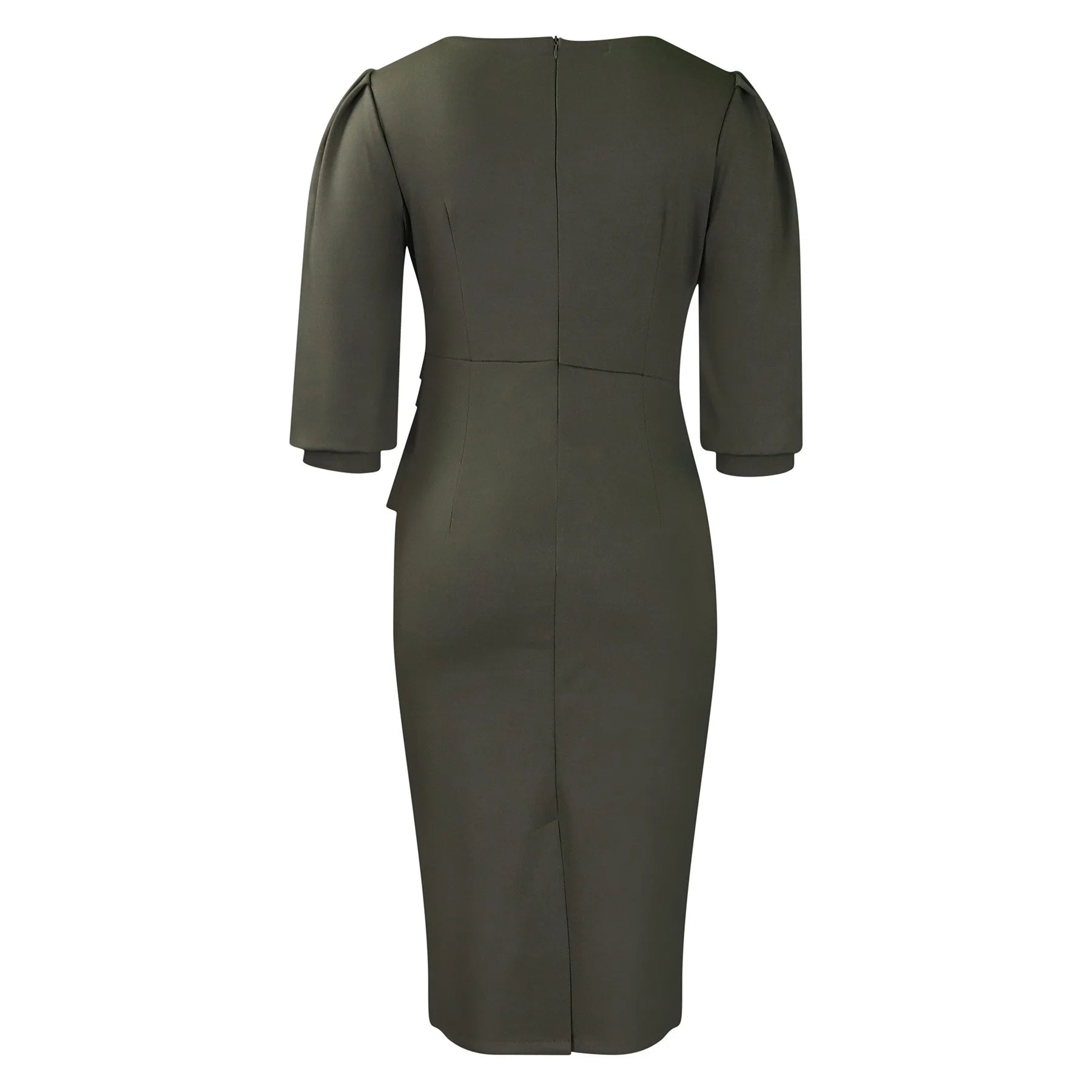 Elegant Office Dresses for Women O Neck Half Sleeve Sheath Package Hips Formal Business Work Wear Vestidos Mujer Dress Clothes