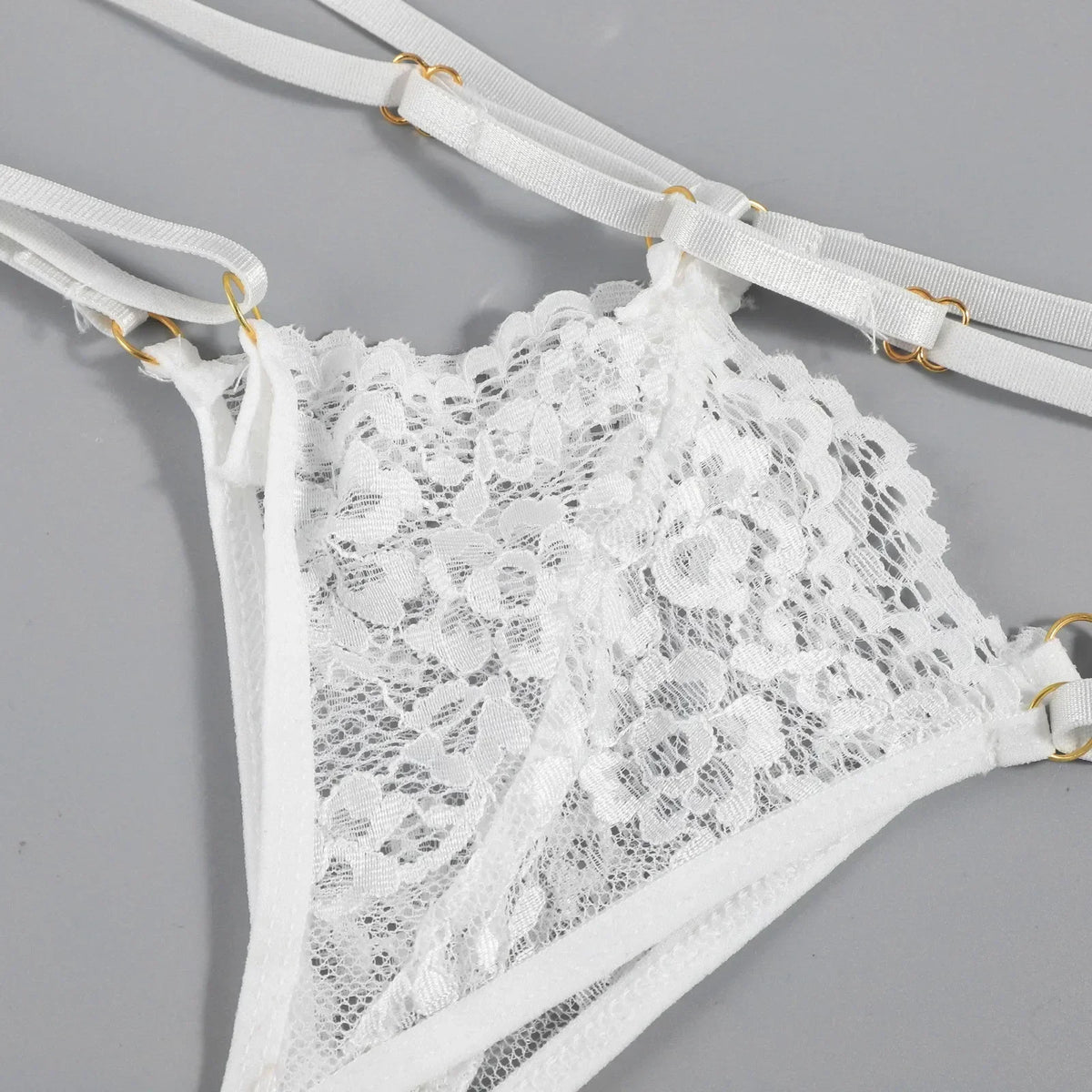 Porn Women Sexy Lingerie Sets Lace Halter Bra Bodysuit Garter Underwear Intimate Erotic Babydolls Sex Costumes Set