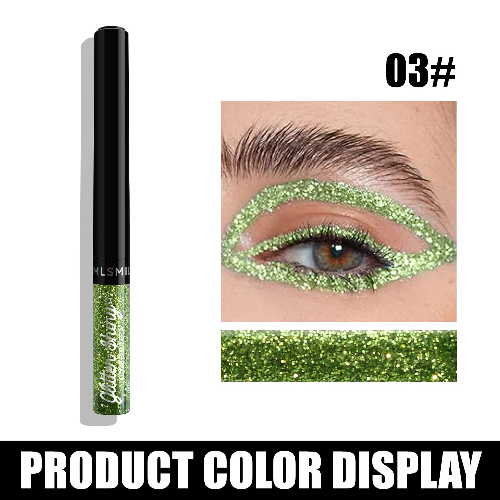 Colors Liquid Eyeliner Set Glitter Eye liner Pen Eye Makeup Quick Dry Eyeshadow Long lasting No Blooming Beauty Cosmetics