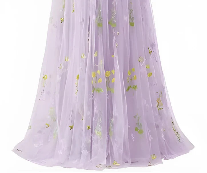 Women's Prom Dress Tulle Floral Elegant Evening Dresses for Woman Luxury Custom Made Sweethearts Exposed Party Dress