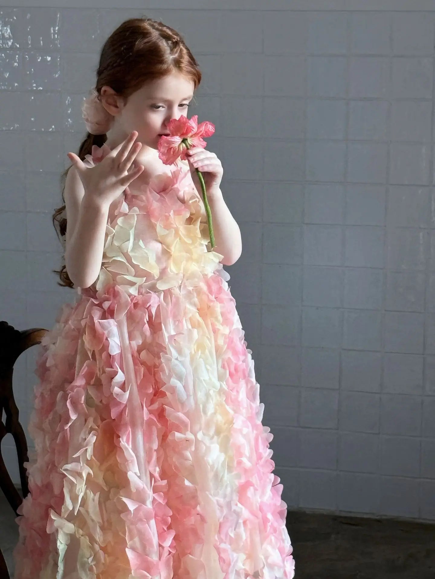Children Heavy Industry Flower Dress Girls Birthday Banquet Princess Dress Children High End Performance Dress
