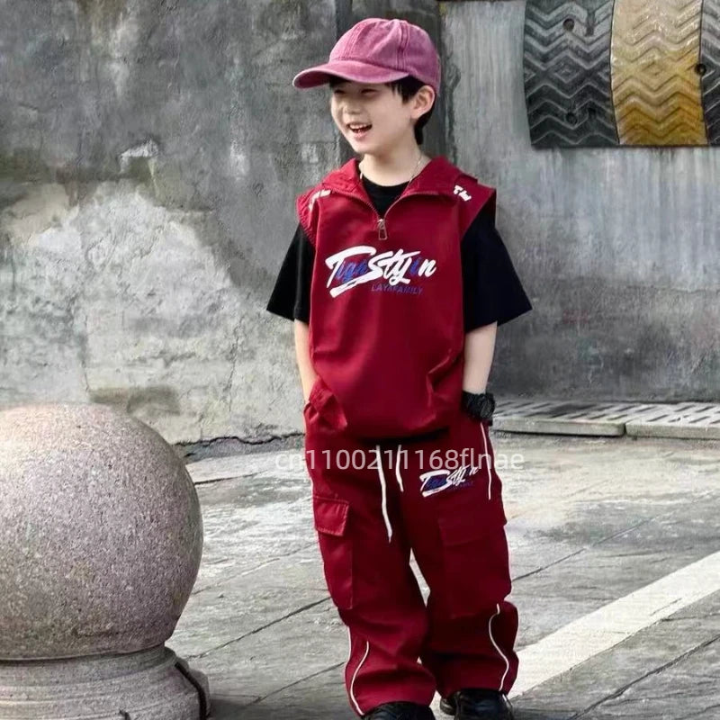 Street Dance Children's Trendy Clothing, Girls' Jazz Dance Clothing, Hip-hop Boys' Sets, Runway Performance Costumes