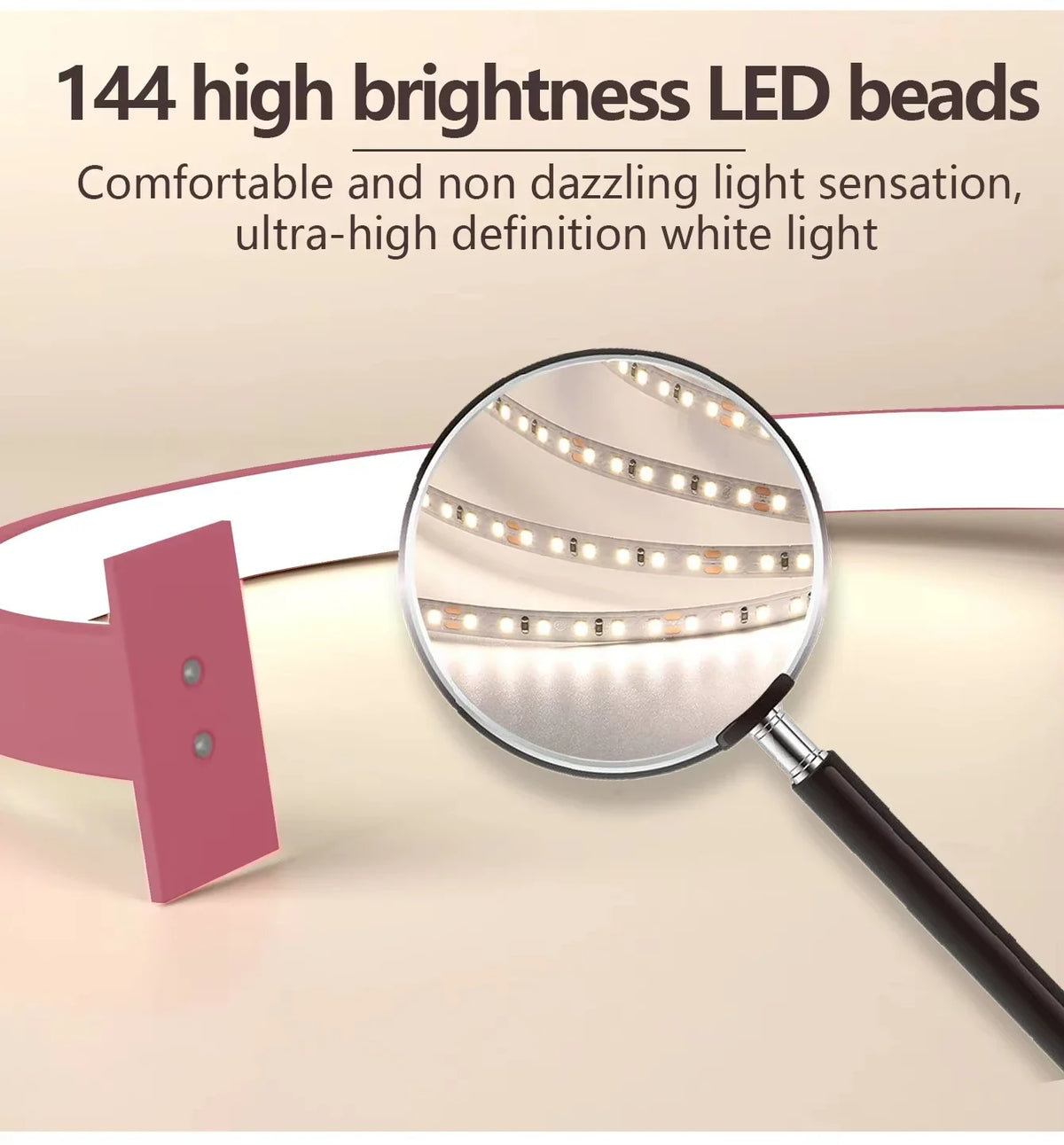 LED Nail Lamp Half Moon Beauty and Brightening Beauty Salon Desktop Lamp Eyelash Beauty Makeup Eye Care Nail Art Special Lights