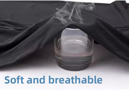 Ice Silk Wide Leg Pants Women's Summer Thin Hanging Sense Small Casual Summer Cool Straight Tube Pants High Waist Nine Points