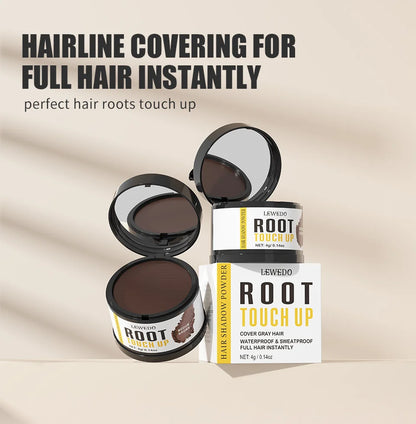 Lewedo Hair Line Powder 4g Black Root Cover Up Natural Instant Waterproof Hairline Shadow Powder Hair Concealer Coverage
