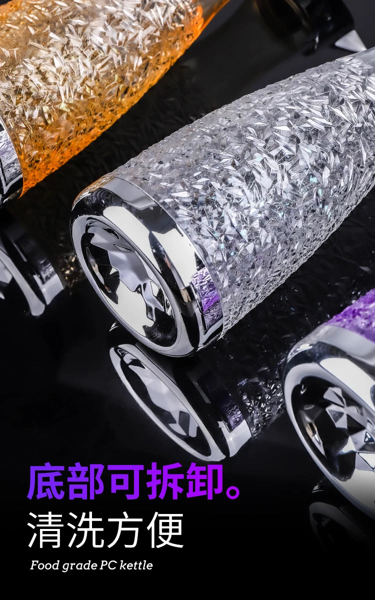 Acrylic Juice Plastic Wine Separator, Plastic Water Bottle, Cold Kettle, Fruit Bar Tool Jar, Plastic Drill Pot PC Home Bar, 1.6L