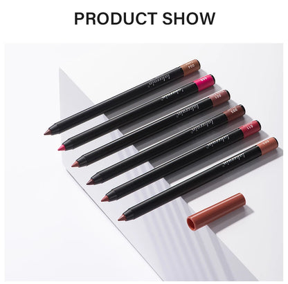 Lipliner Pencil Waterproof Matte Red Contour Tint Lipstick Long Lasting Non-stick Cup Moisturising Lips Makeup 12 Colors