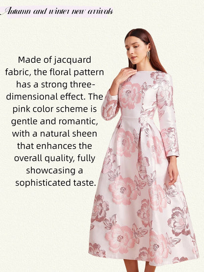 2025 Autumn-Winter New Luxury Elegant Pink Party Banquet Evening Gown for Wedding Guest Dresses