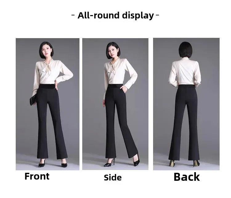 Fashionable Casual Pants Women's Slimming Micro-flared Loose Fit Korean Style Long Trousers Versatile Casual Bell Bottoms