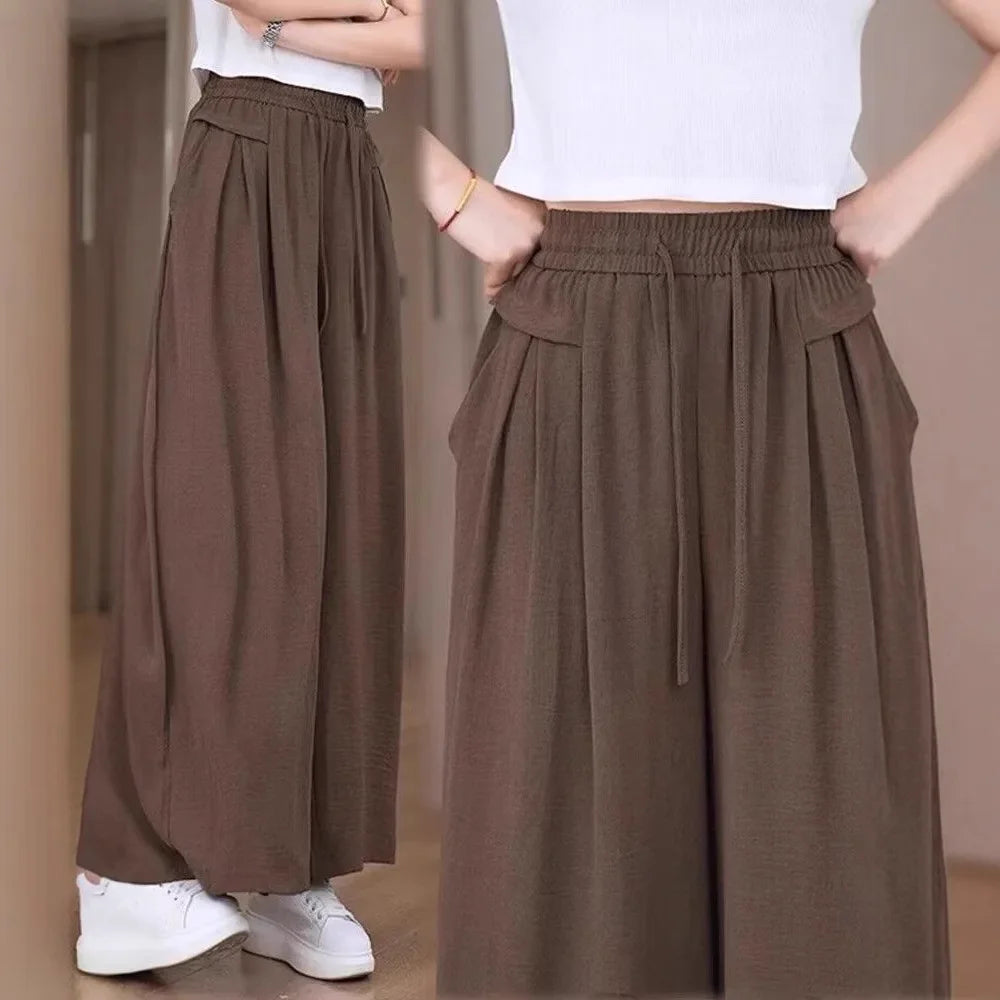 High Waist Wide Leg Pants Skirt Women's Thin New Style Spring Autumn Summer Long Pants Draping Yamamoto Pants