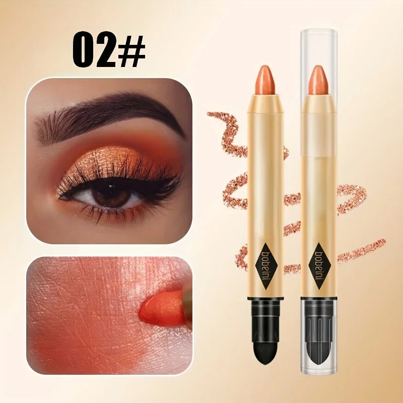 Pearly Eyeshadow Stick Pencil Waterproof Glitter Matte Eyeshadow Makeup High Pigmented Eyelid Under Crease Eyeshadow Pen