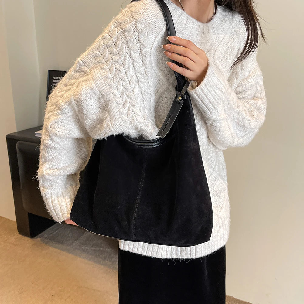 Women's Vintage Shoulder Tote Bag with large capacity, premium PU leather, zipper closure, and elegant everyday design