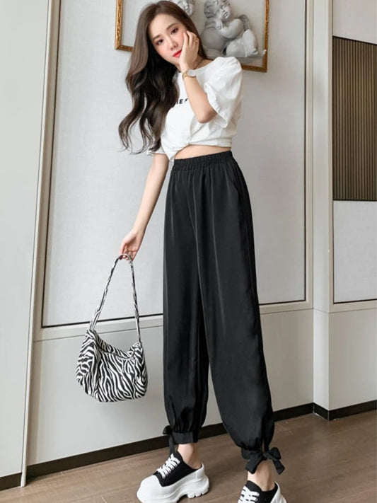 Women's Pants High Waist Outfits Quality New In Aesthetic Autumn Y2k Streetwear Harajuku All Medium Slacks Harem Female Trousers