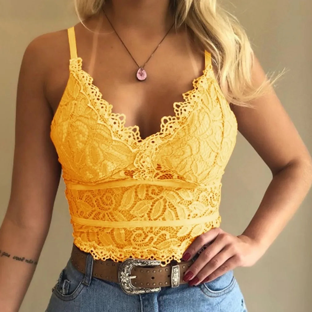 European American women vests women's clothing sexy perspective Lace suspenders Fashion outerwear underwear tank top vest