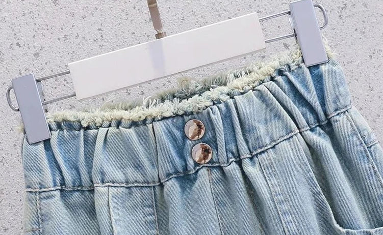 Child House Clothing Elementary Girl Summer Clothes Kids Set Korean Children's  Girly Setup Outdoor Top Girls Outfit Sets