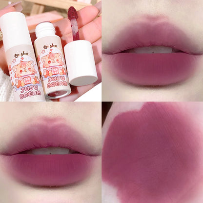 JUJU velvet lip glaze matte matte fake plain white honey peach cheap lip paste