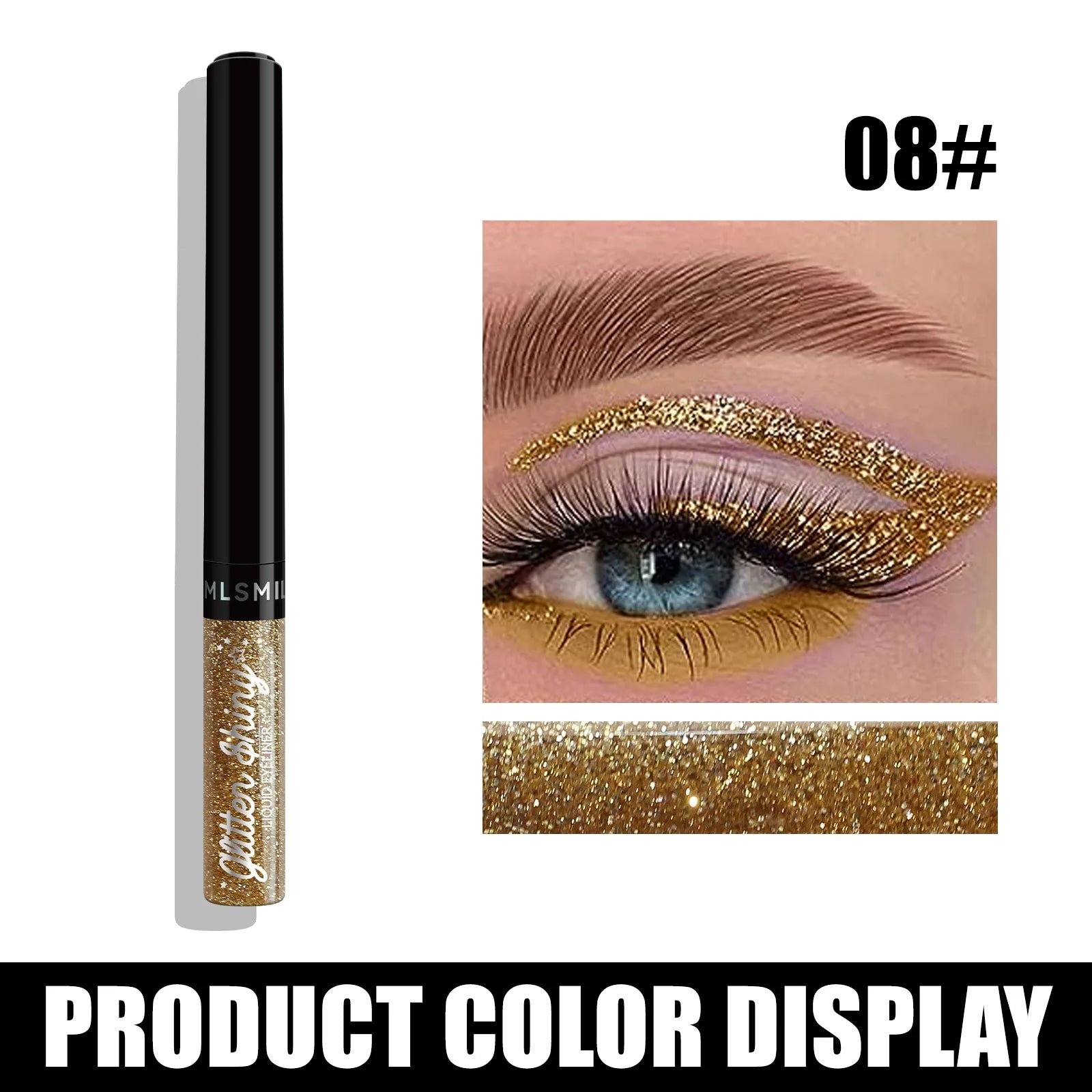 Colors Liquid Eyeliner Set Glitter Eye liner Pen Eye Makeup Quick Dry Eyeshadow Long lasting No Blooming Beauty Cosmetics