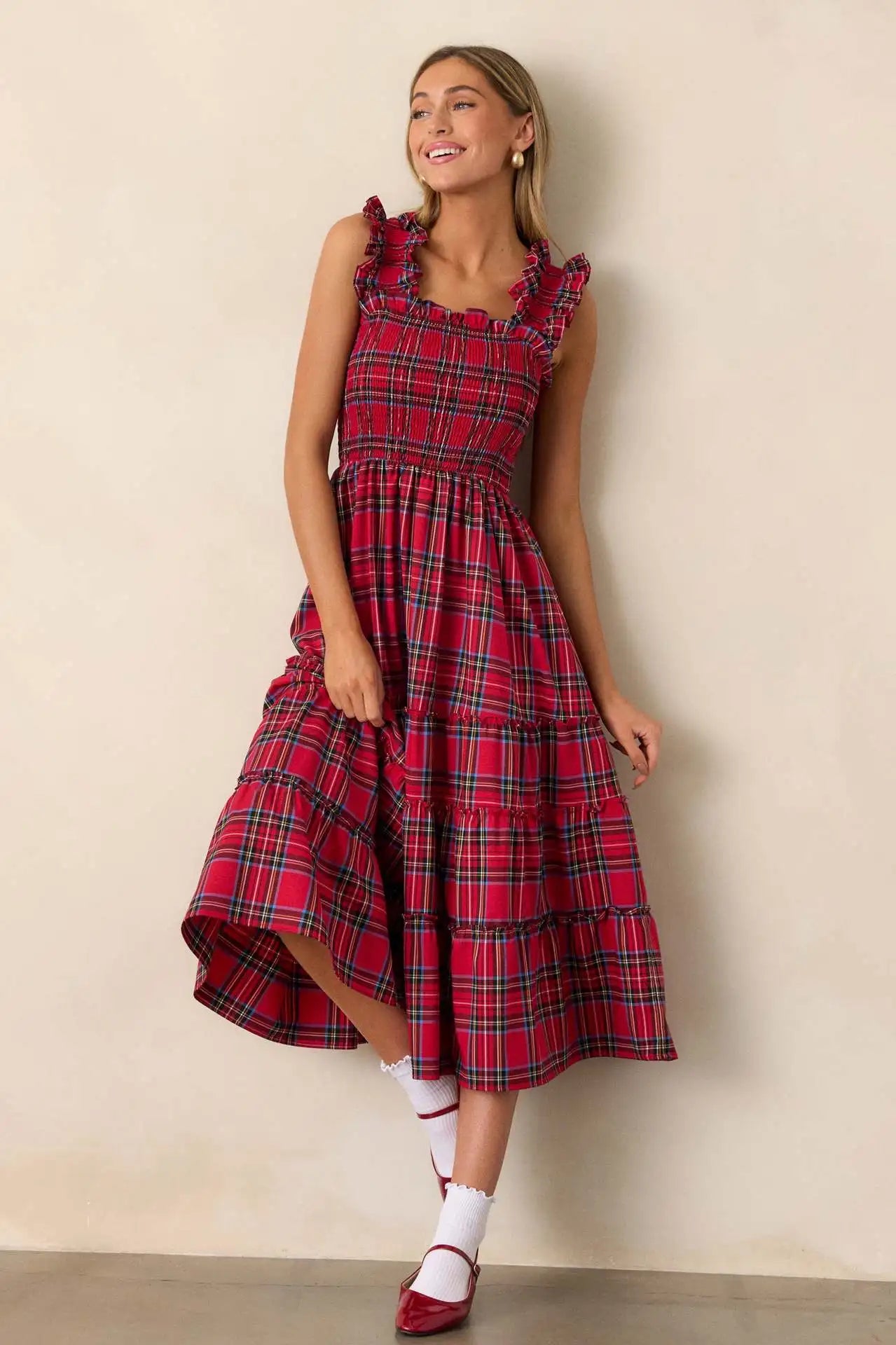 Woman Clothes Party Dresses French Retro Plaid Slim Irregular Dress Women's New Design Skirt Elegant Party Dresses Clothing