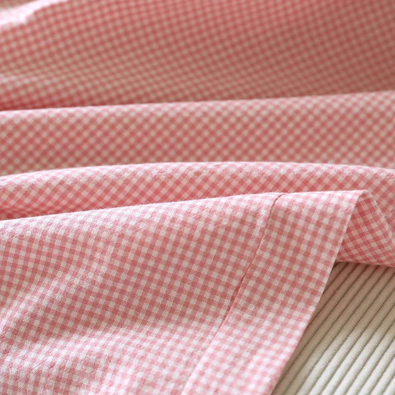 Spring and Summer Thin Loose Size Plaid Design Women's Pajama Pants Elastic Waist Casual Homewear Women Nine-point Trousers